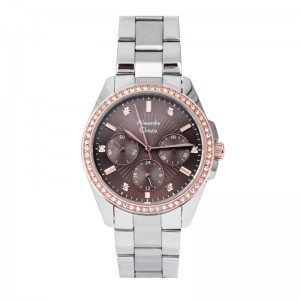 Alexandre Christie AC 2A49 Silver Rosegold Brown BFBTRGR